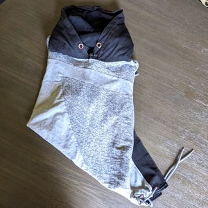 Hudson Outerwear Pullover Lace Up Sides Hooded Sweat Shirt Hoodie